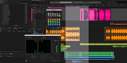 Adobe Audition editing software for podcasts.